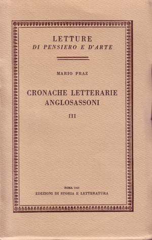 Cronache letterarie anglosassoni. III