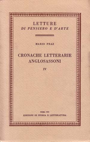 Cronache letterarie anglosassoni. IV