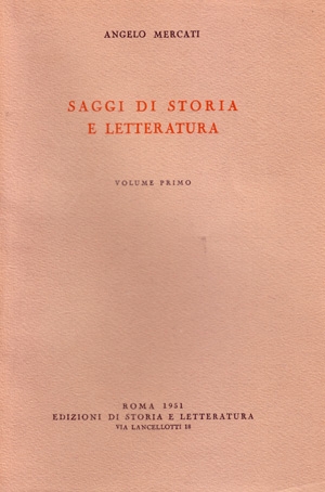 Saggi di storia e letteratura. I