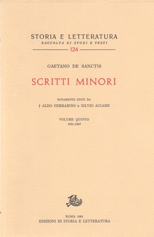 Scritti minori, IV