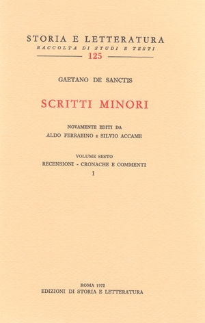 Scritti minori, VI