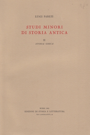 Studi minori di storia antica. II